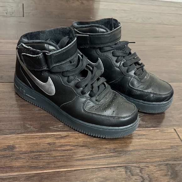 Nike Other - Nike Airforce 1 High Tops Black and clear blue sole